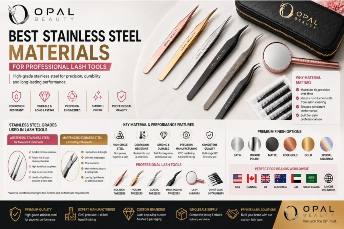 Guide to best stainless steel for professional eyelash tweezers and lash tools